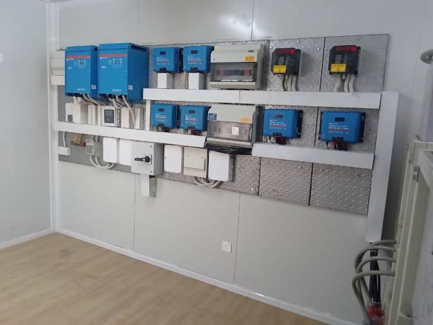 Solar inverter room built to protect inverters, batteries, control panels, and switchgears. 